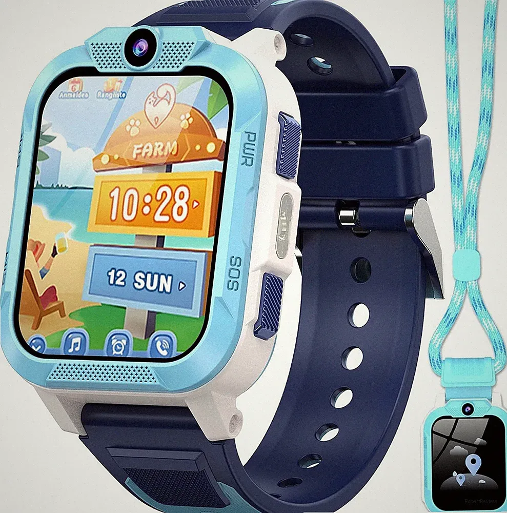 Smartwatch Kinder mit GPS und Telefon 4G, 850mAh 7-Tage Akku SOS-Notruf Sprachan