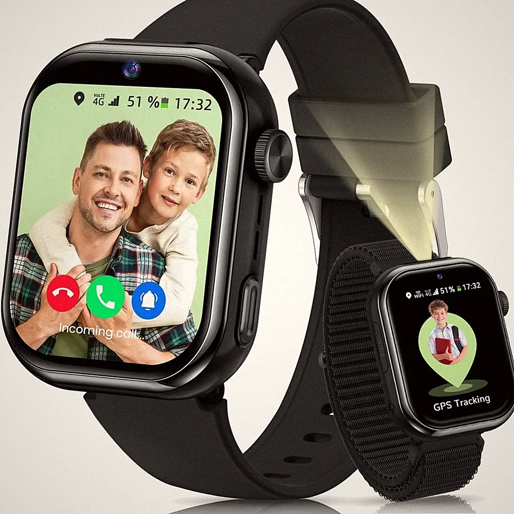 Smartwatch Kinder mit GPS und Telefon, Kinderuhr mit Videoanruf Voice Chat, Z...
