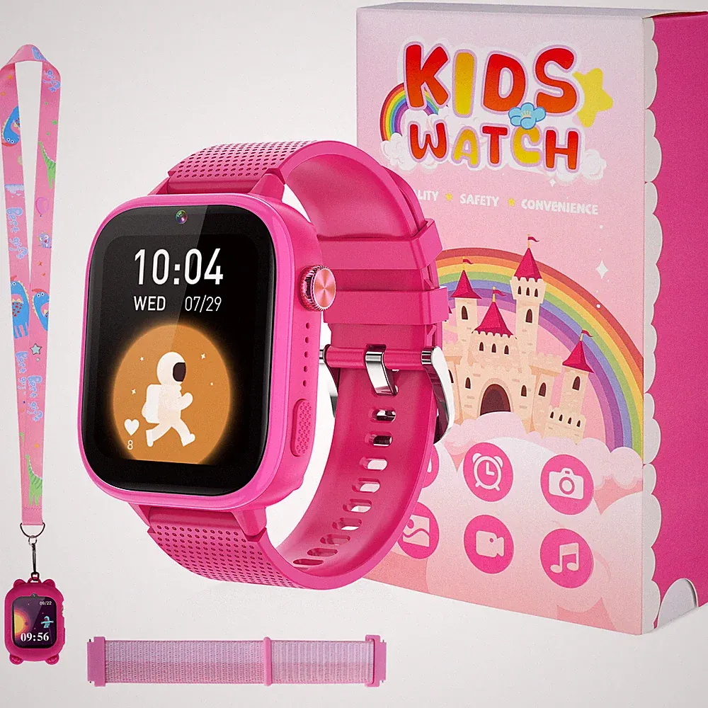 Smartwatch Kinder mit Telefonfunktion GPS SOS Armbanduhr Video Phone Call