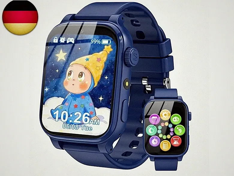 Smartwatch Kinder, Smartwatch für Kinder mit 18 Pädagogischen Spielen, F