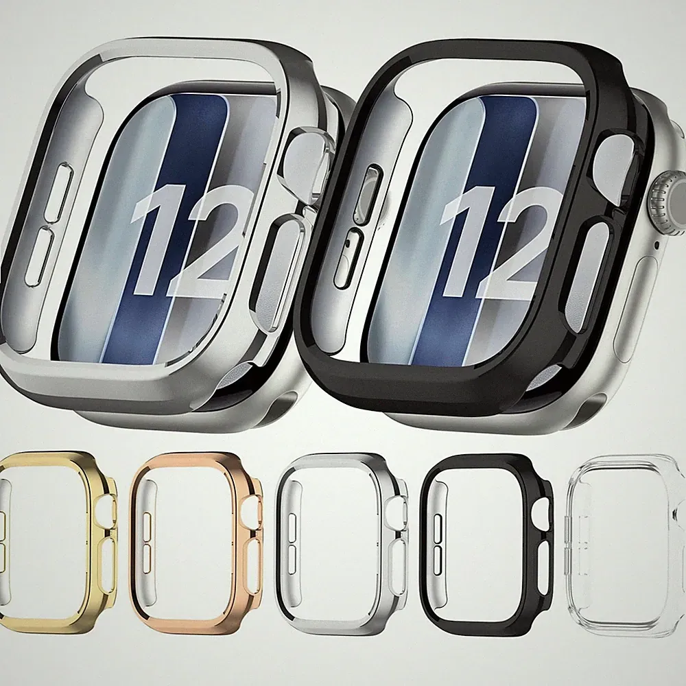 Smartwatch Kunststoff Hülle für Apple Watch Series 12 46mm / 42mm Schutz Gehäuse