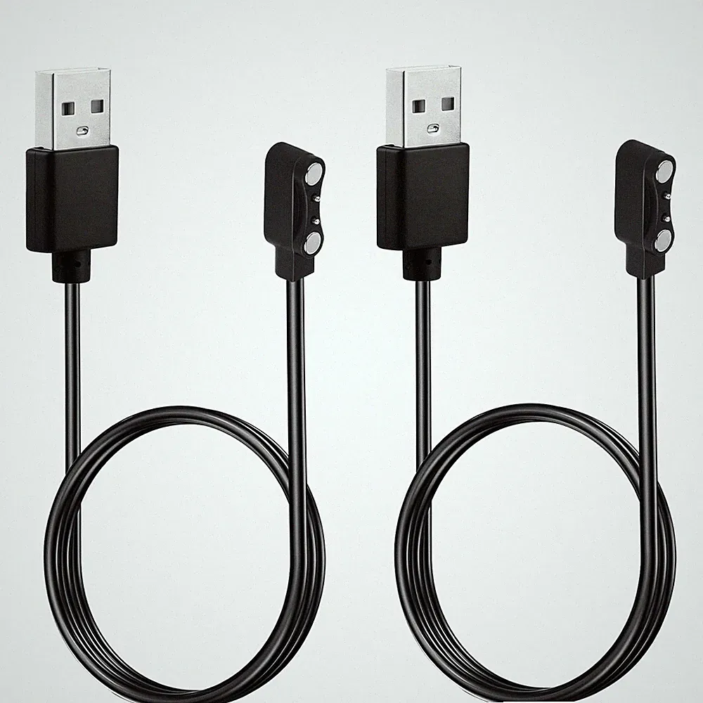 Smartwatch Ladekabel 2-polig Magnetisch 60cm 2 Stück Schnellladung für Uhren