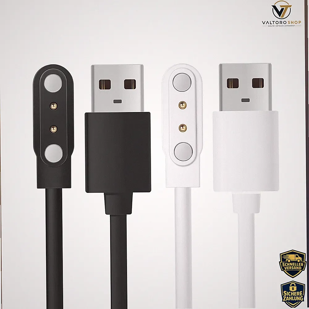 Smartwatch Ladekabel Magnetisch 4mm 2er Pack Zubehör für AcclaFit STECEi RUIMEN