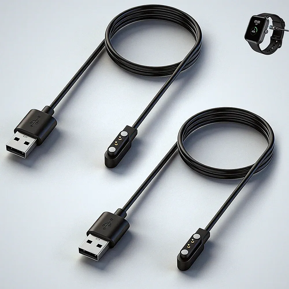 Smartwatch Ladekabel Magnetisch ABS 60cm Schnellladen USB 2-polig Ersatz Set
