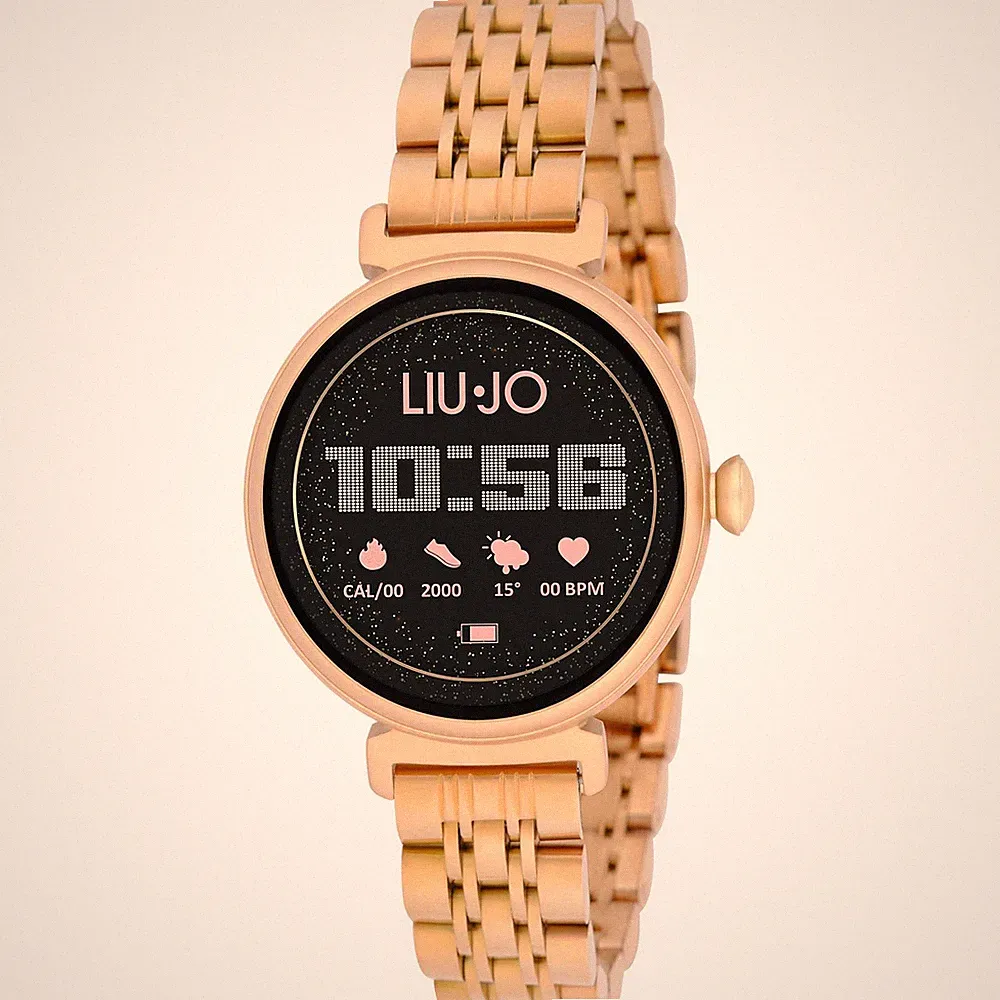 Smartwatch LIU JO LUXURY GLAM SWLJ158 Edelstahl Gold Rose Touchscreen