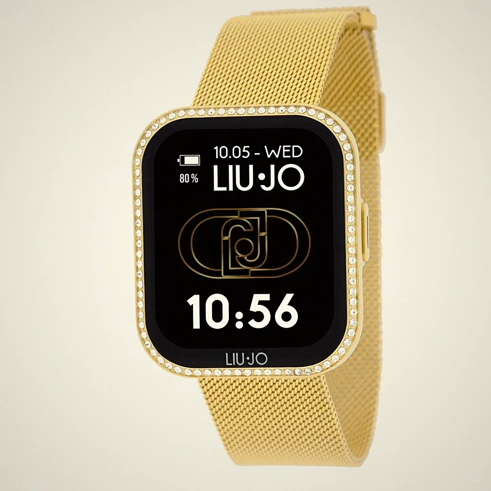 Smartwatch LIU JO LUXURY VOICE MINI SLIM SWLJ203 Edelstahl Mesh Golden