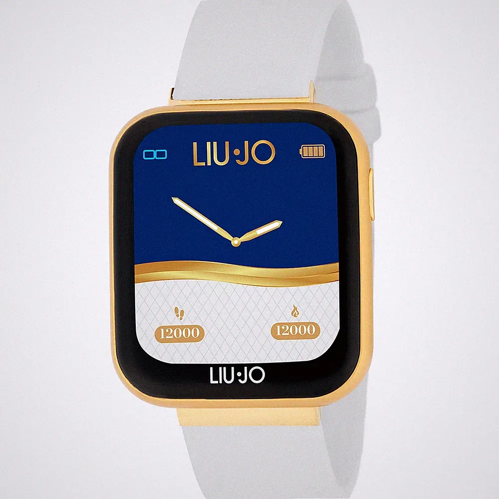 Smartwatch LIU JO LUXURY VOICE SWLJ109 Silikon Weisse Golden Touchscreen