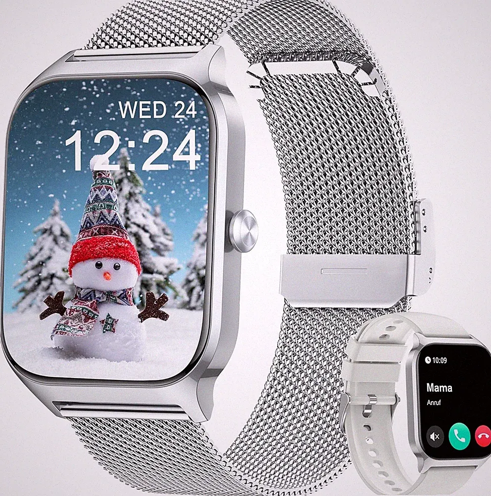 Smartwatch Men Women Blood Pressure Watch with Bluetooth Telephony, AI Fitness T