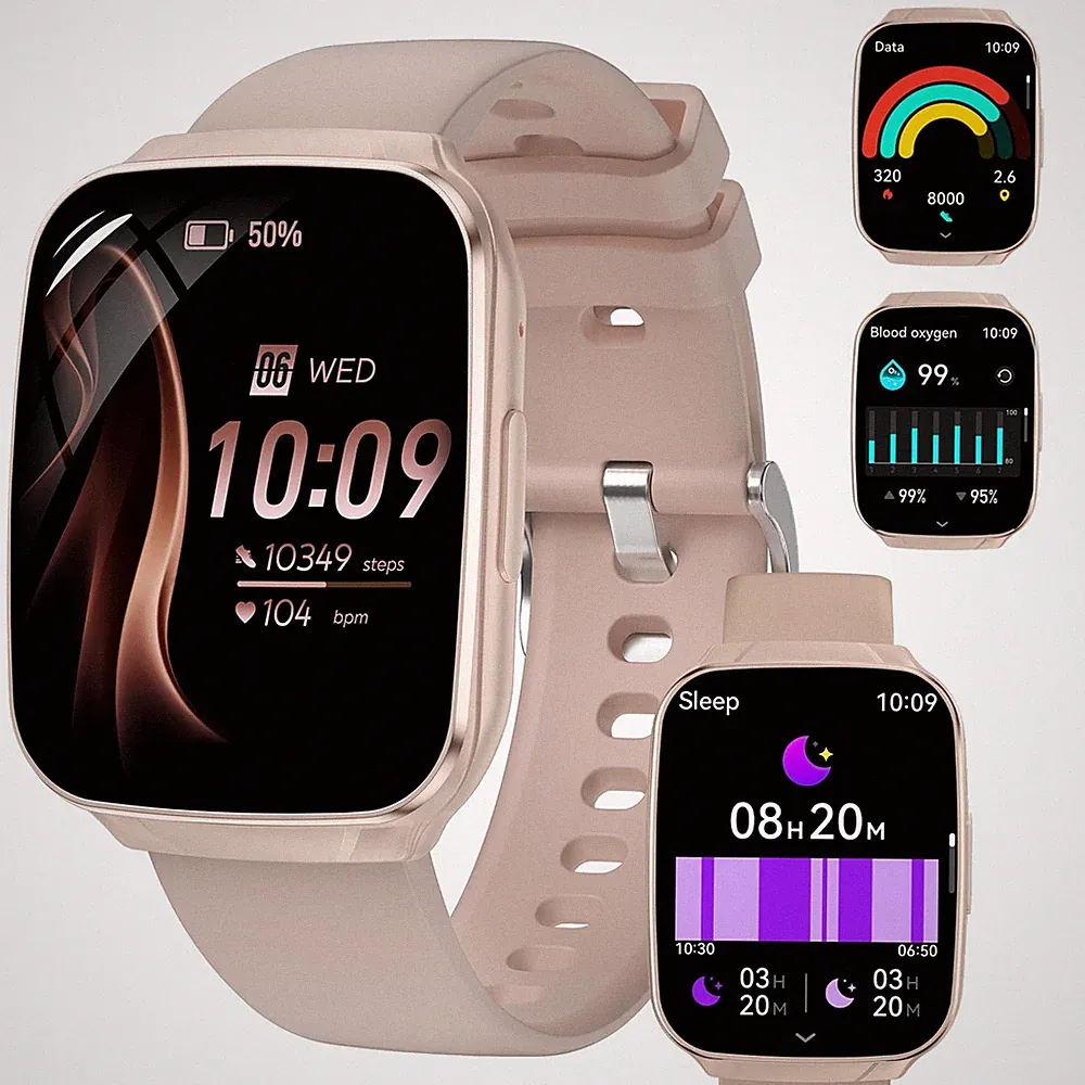 Smartwatch mit Anruf Funktion & SpO2 1.83“ HD Curved Display 7 Tage Akku 110