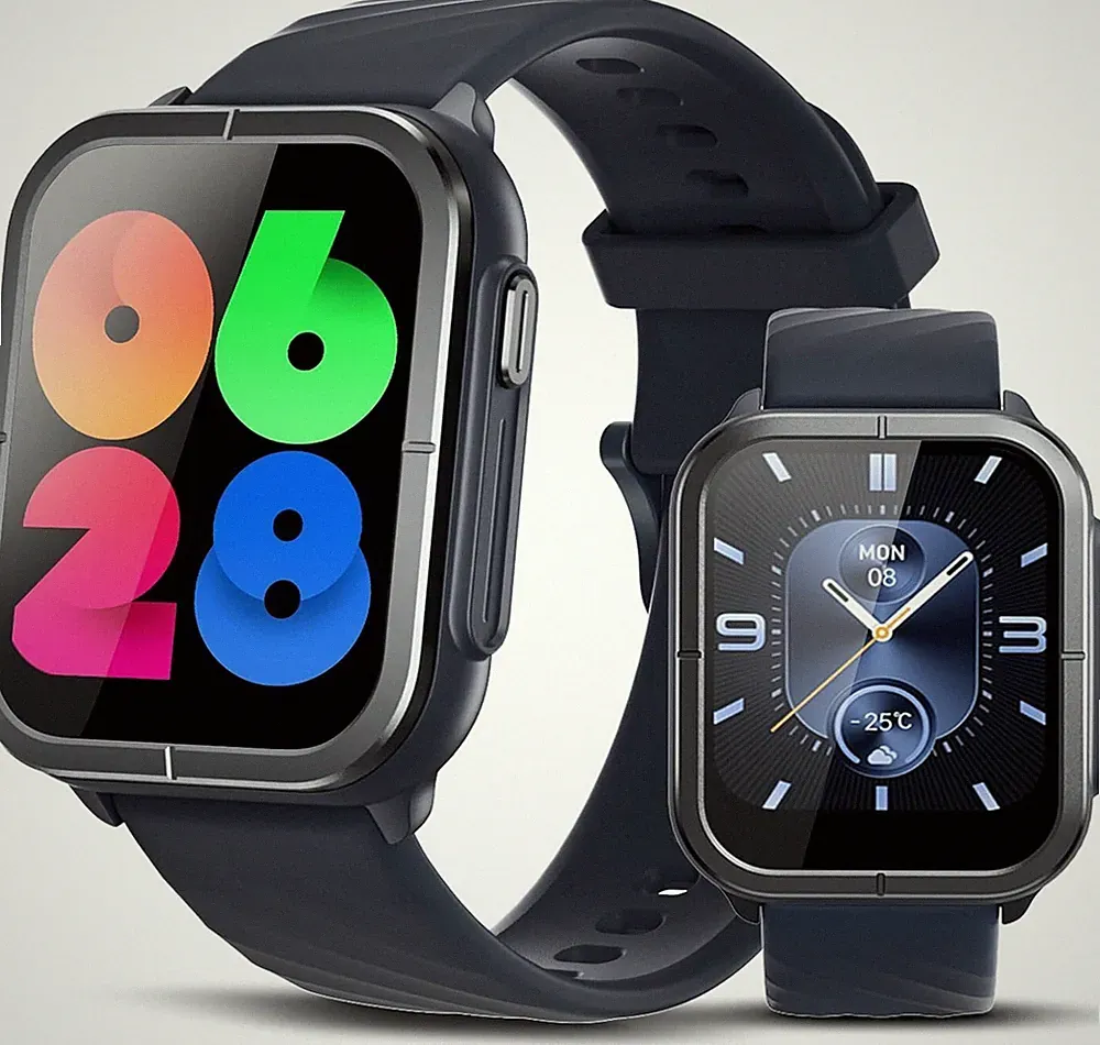 Smartwatch mit Bluetooth Anruf Telefon Funktion, wasserdicht Android + iOS IP68