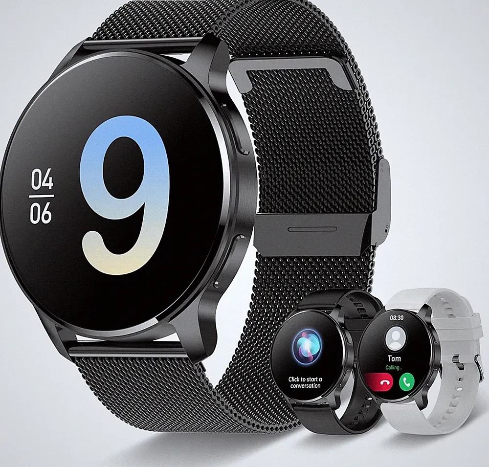 Smartwatch mit Full-Touch-Display 1,32 Zoll HD SpO2 Monitor Schlaf