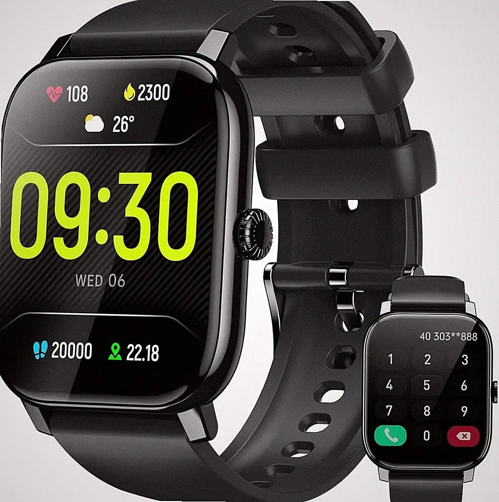Smartwatch mit Telefonfunktion - 1,85"" LCD Touchscreen