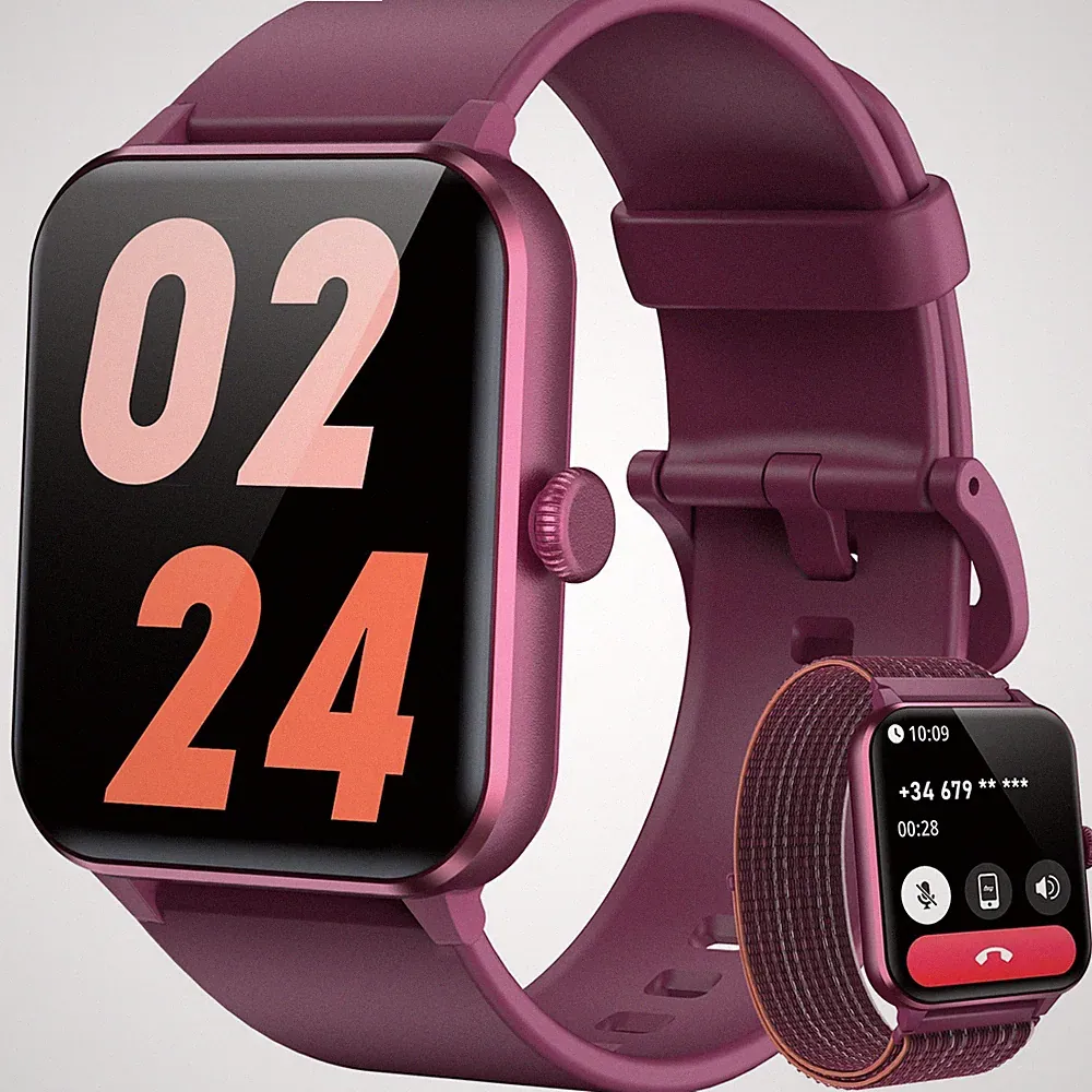 Smartwatch mit Telefonfunktion Fitnessuhr mit SpO2-Überwachung Pulsuhr Schlafmon