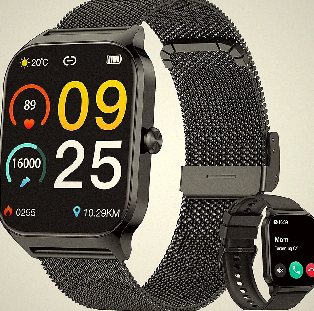 Smartwatch mit Telefonfunktion Herren Damen, 1,85" Sportuhr für iPhone & Samsung