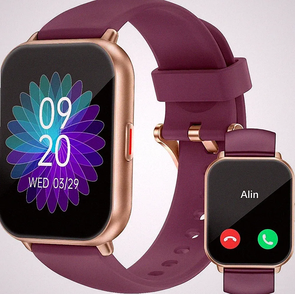 Smartwatch mit Telefonfunktion,Smartwatch für Damen 1.85'' HD Screen Fitnessu...