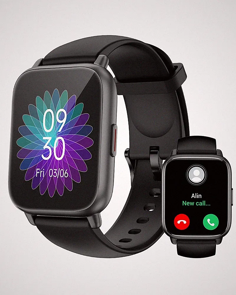 Smartwatch mit Telefonfunktion Smartwatch für Damen Herren 1.85 HD Screen