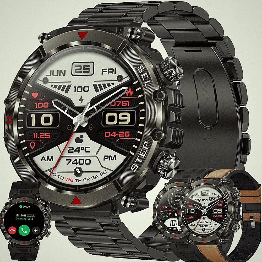 Smartwatch mit Telefonie 1,39" Display Fitness Tracker 100+ Sportmodi 5ATM NEU