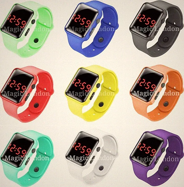 Smartwatch Modell Kinder Digital Silikon LED Zeit & Datum Armbanduhr N