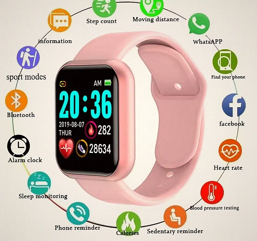 SMARTWATCH Multifunktion Herren Damen Bluetooth Musik Sport Schlaf Android iOS