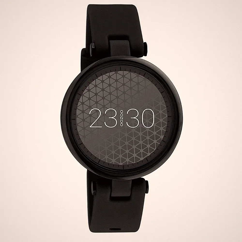 Smartwatch ooZoo Q00411 Armbanduhr Unisex Ø38 Milanaiseband Digital Schwarz