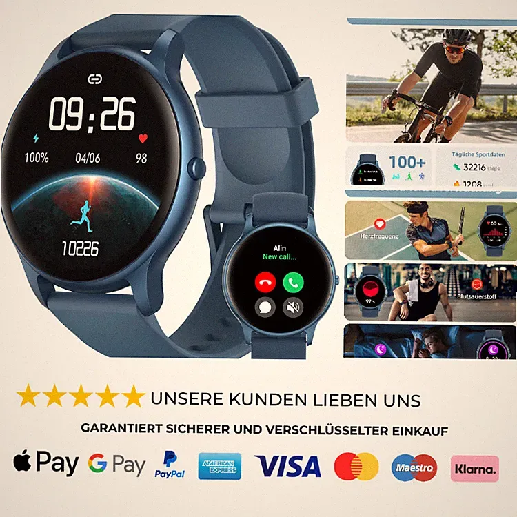 Smartwatch Parsonver SPROD1 Blau 1,32 Zoll HD Display