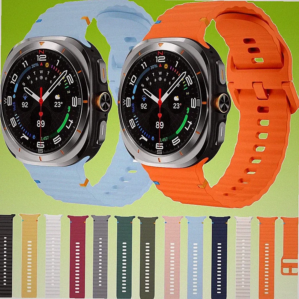 Smartwatch Silikon Armband für Samsung Galaxy Watch 9 / 8 / 8 Classic Größe: L