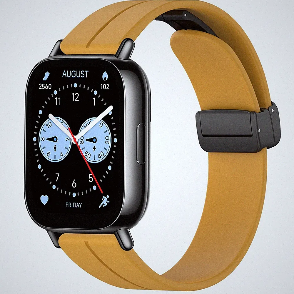 Smartwatch Silikon Armband für viele Modelle mit Magnetischer Faltschließe