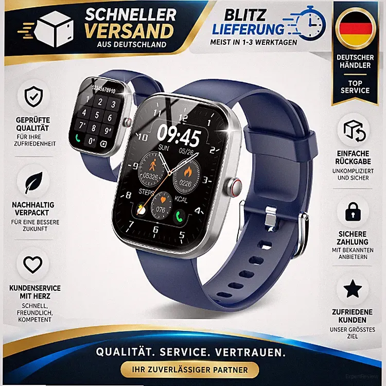 Smartwatch T70 für Damen Herren, 1,91'' HD Touchscreen, 112 Sportmodi