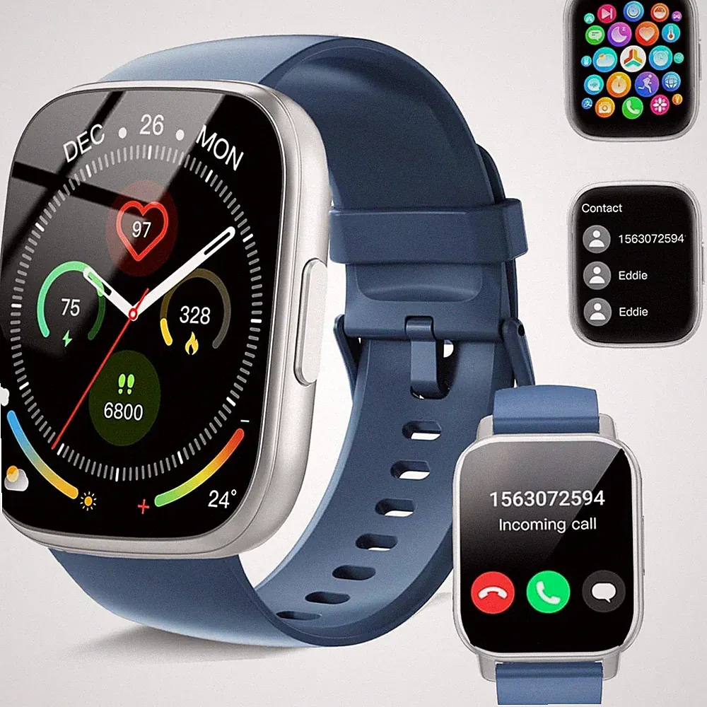 Smartwatch T80 1,95 Zoll Wasserdicht Fitness Tracker Herren Damen