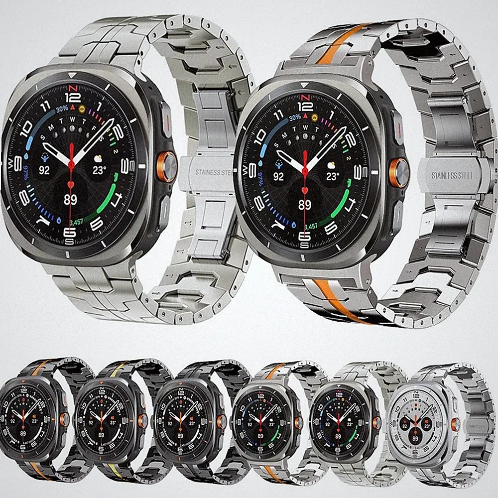 Smartwatch Titan Armband für Samsung Galaxy Watch 9 / 8 / 8 Classic Butterfly