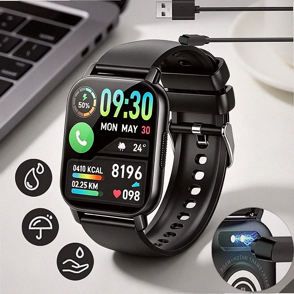 Smartwatch Uhr Sportuhr Gesundheitsuhr Wasserdicht Touchscreen IP68 Für Android