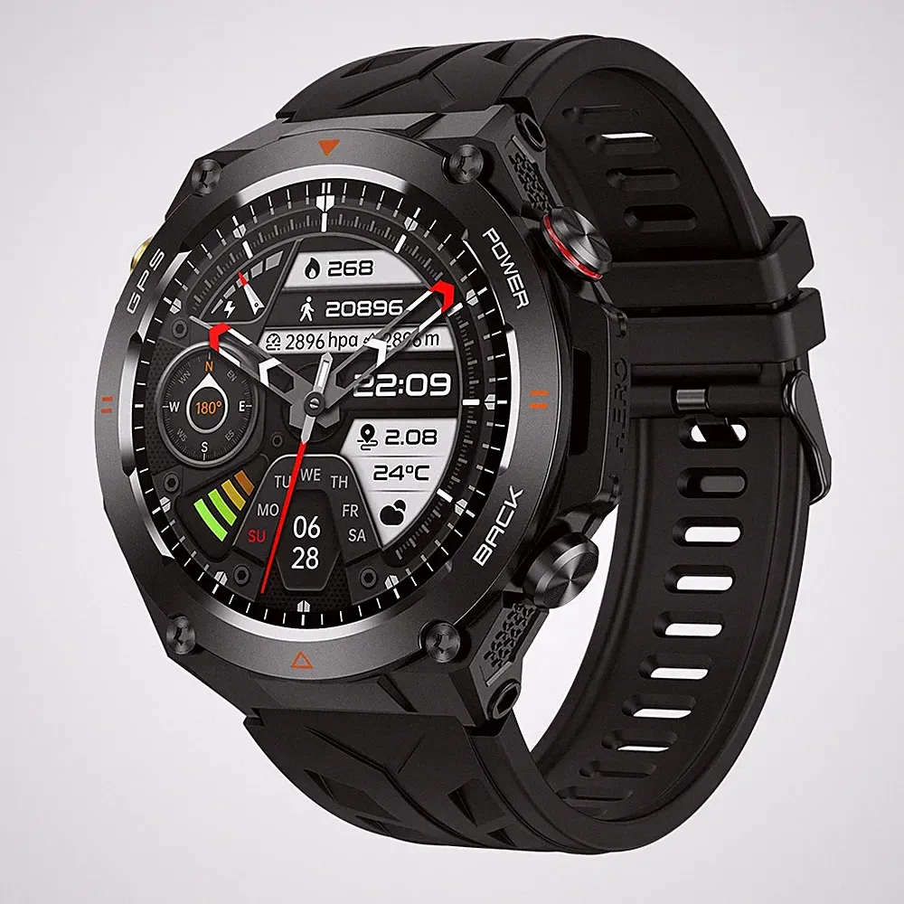 Smartwatch V75 GPS Uhr 145 Zoll Ultra HD Display mit Kompass Telefon Anrufe