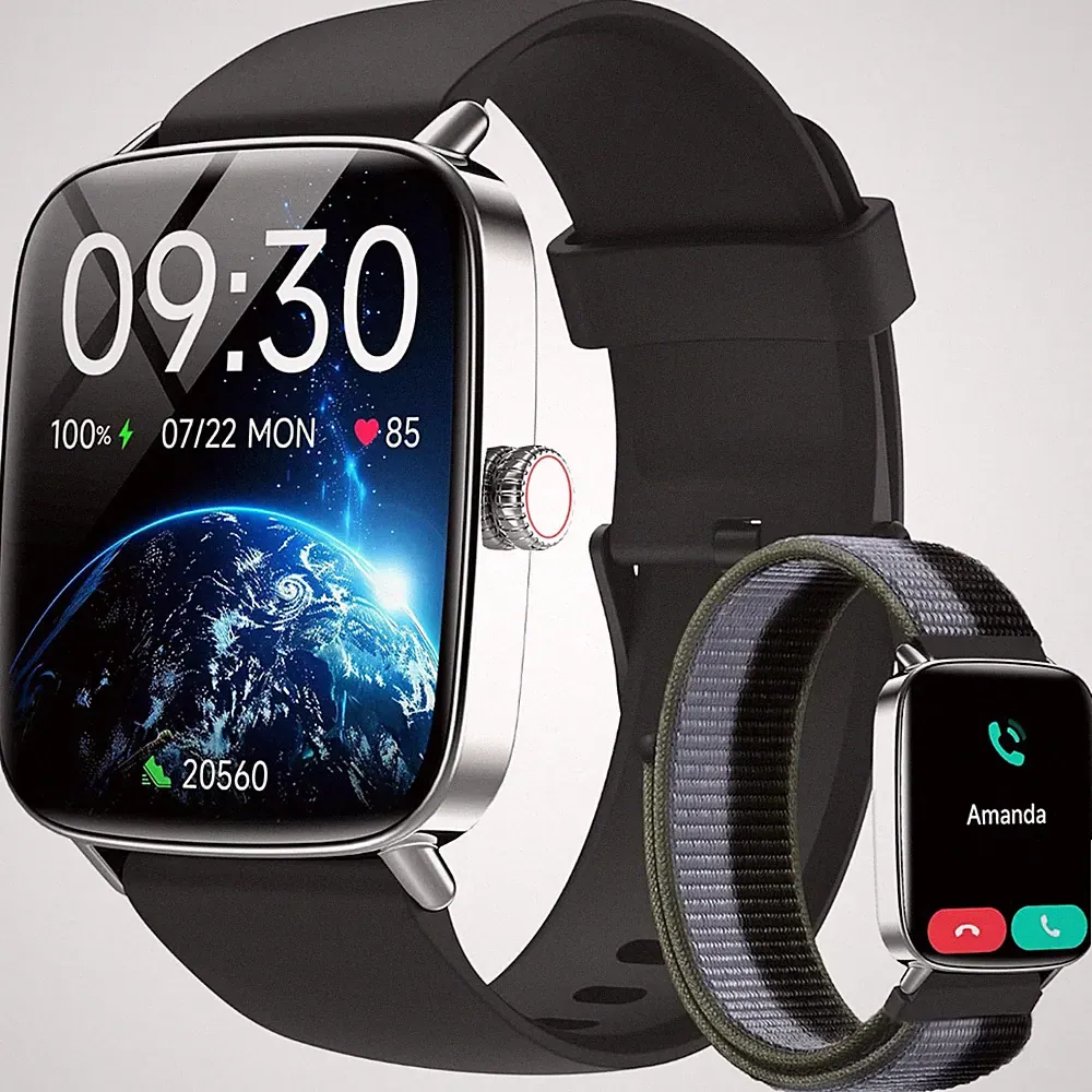 Smartwatch Yoever 1.85 Zoll Wasserdicht Fitness Tracker mit 110