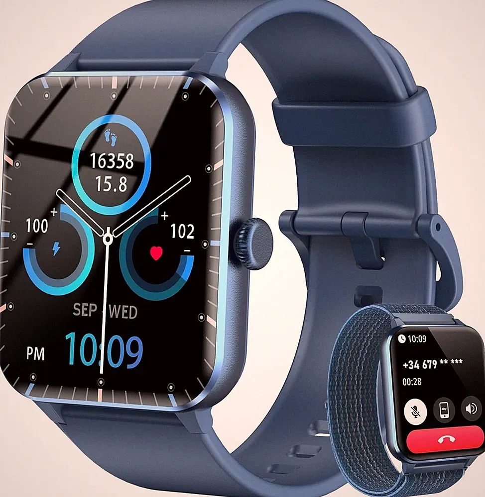 Smartwatches mit Telefonfunktion SportuhrFitnessuhr mit Blutdrucks Schlafmonitor