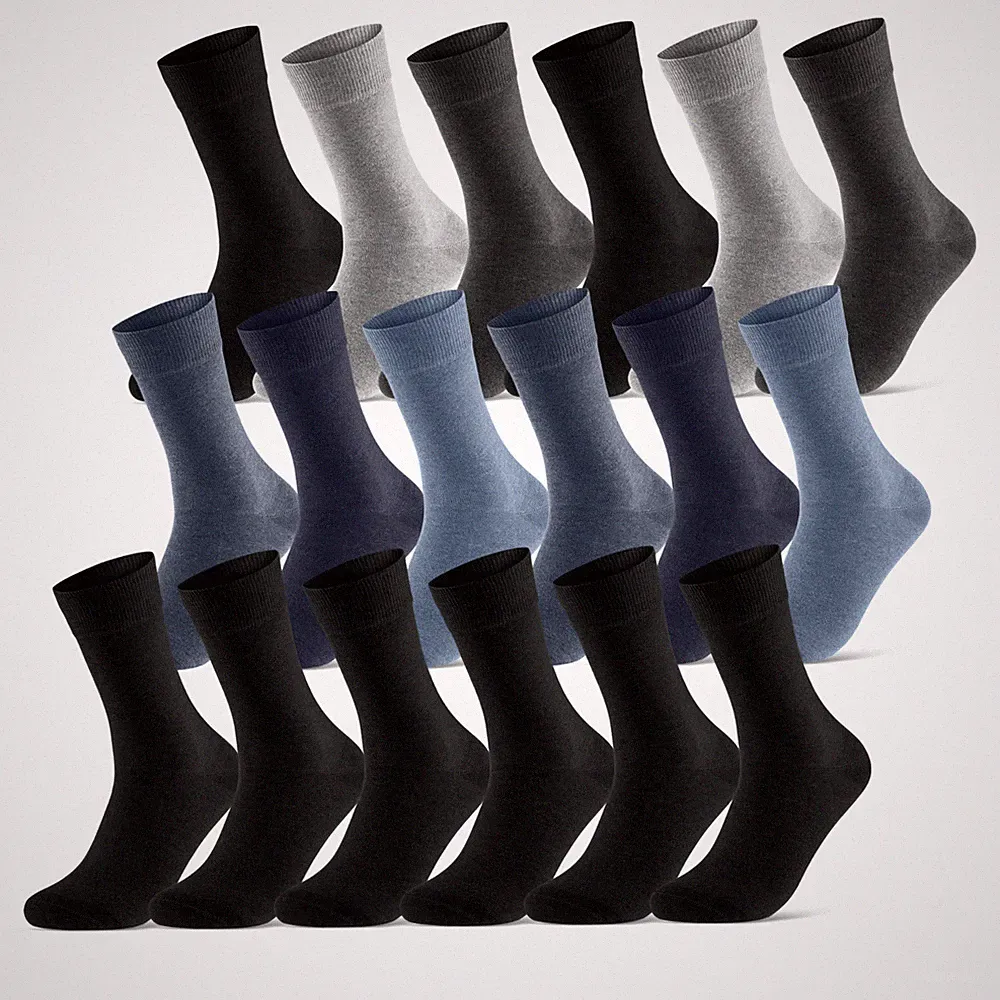 Socken Herren Damen Business Socken Baumwolle Srümpfe Schwarz Blau Grau