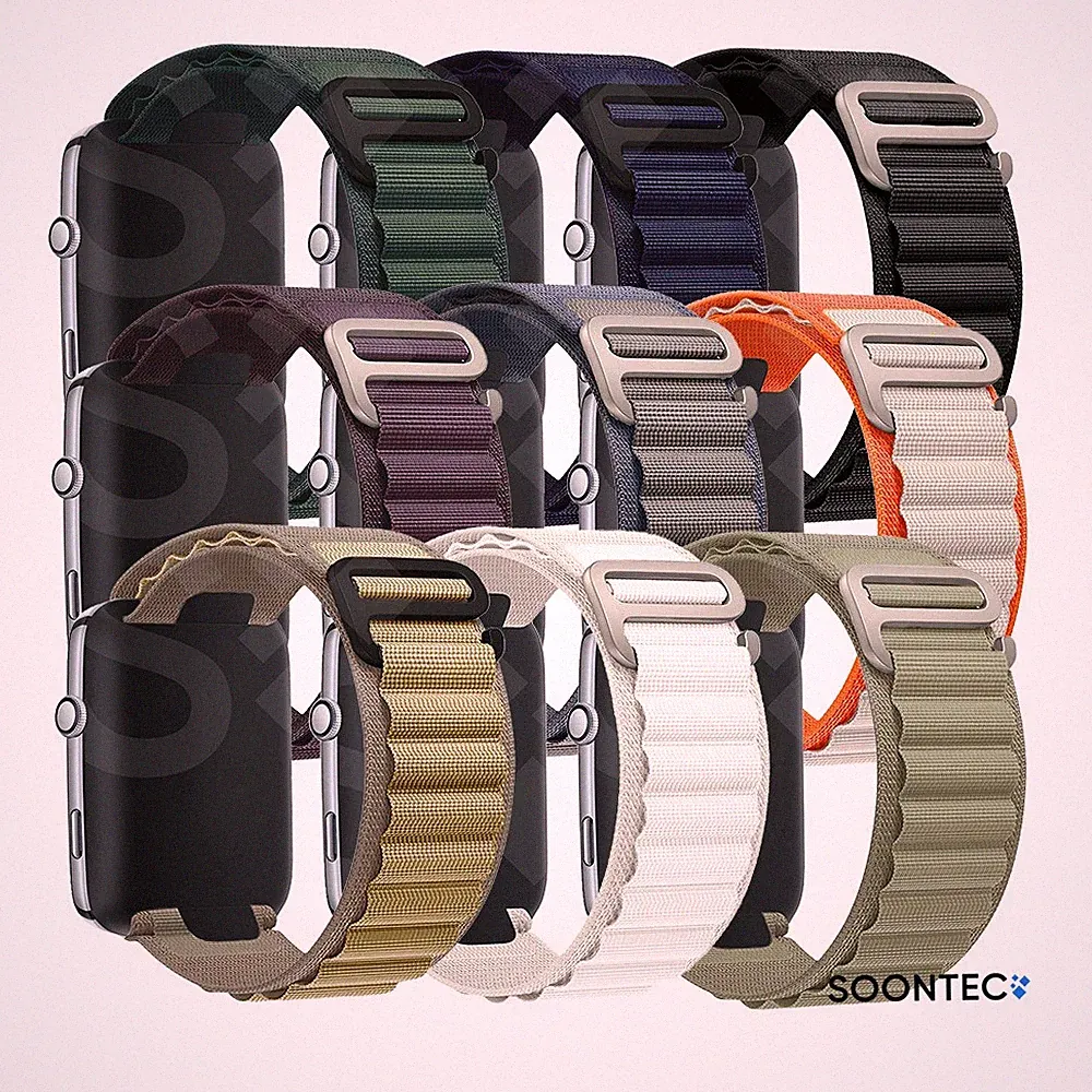 SOONTEC Nylon Loop Armband mit G Hook für Smart Watch Ultra 1/2/3 & Series 1-11