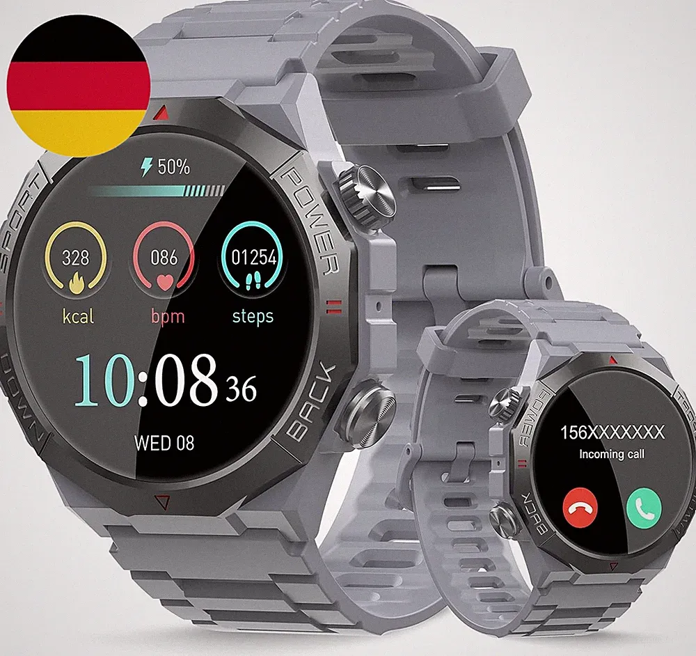Soudorv Smart Uhren Für Männer (Antwort/Anruf), 1,39" HD Militär Smartwatch, Ult