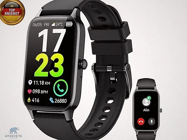 Soudorv Smartwatch Herren Damen, 1,57" HD Fitnessuhr Herren mit