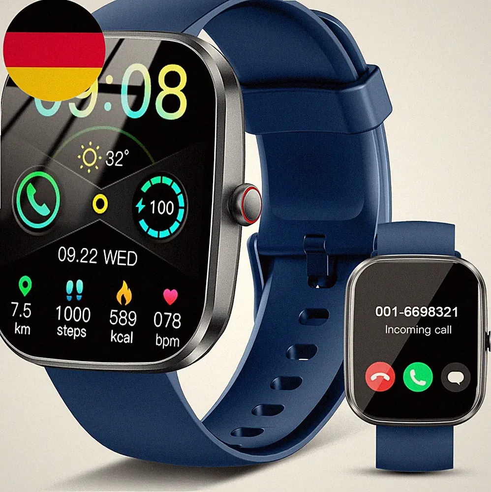Soudorv Smartwatch Herren Damen Mit Telefonfunktion, 1,91" HD Display Fitness Tr