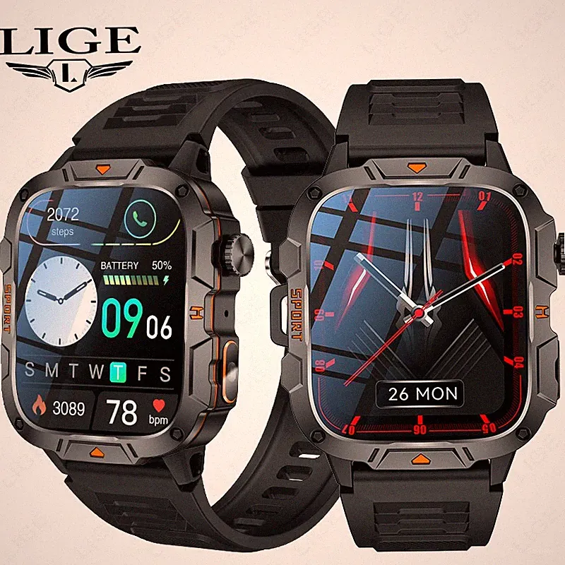 Sport Bluetooth Smartwatch Armband LED-Taschenlampe Herren Damen Fitness Tracker