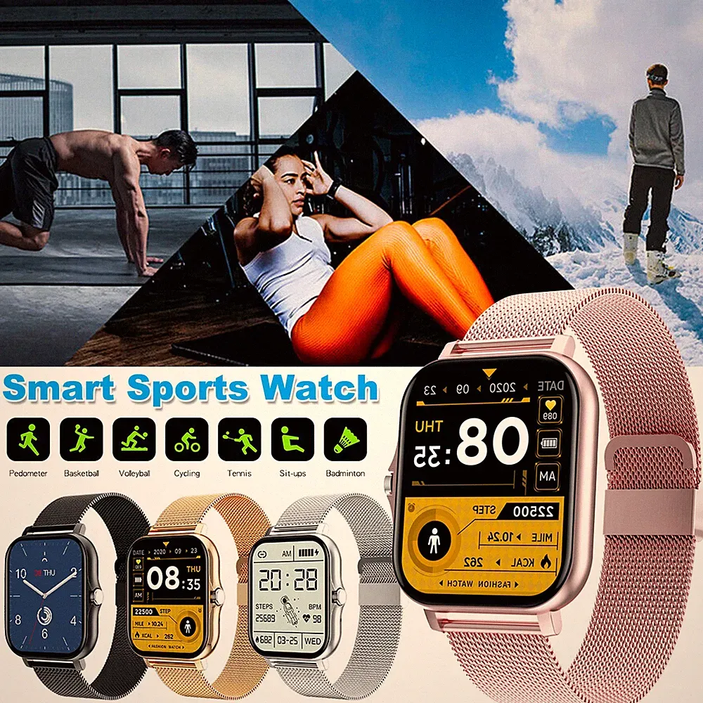 Sport Bluetooth Smartwatch Armband Pulsuhr Herren Damen Fitness Tracker Uhr