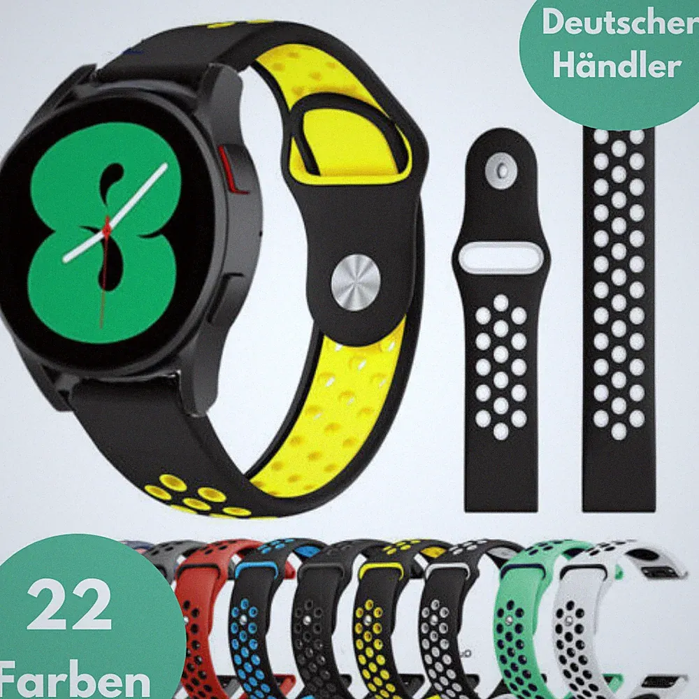 Sport Silikon Armband für Samsung Huawei Amazfit Garmin SmartWatch 20mm 22mm ✅