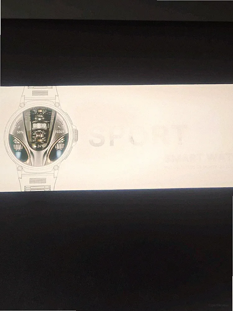 Sport Smartwatch 50 mm Schwarz Silikonarmband kompatibel mit Android iOS