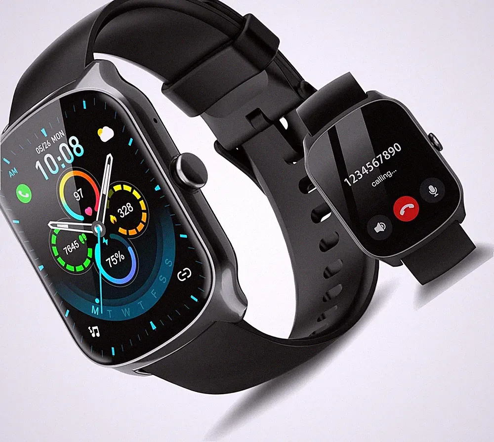 Stecei Smartwatch Herren Damen, 1.95" Fitnessuhr mit Telefonfunktion, Pulsmesser