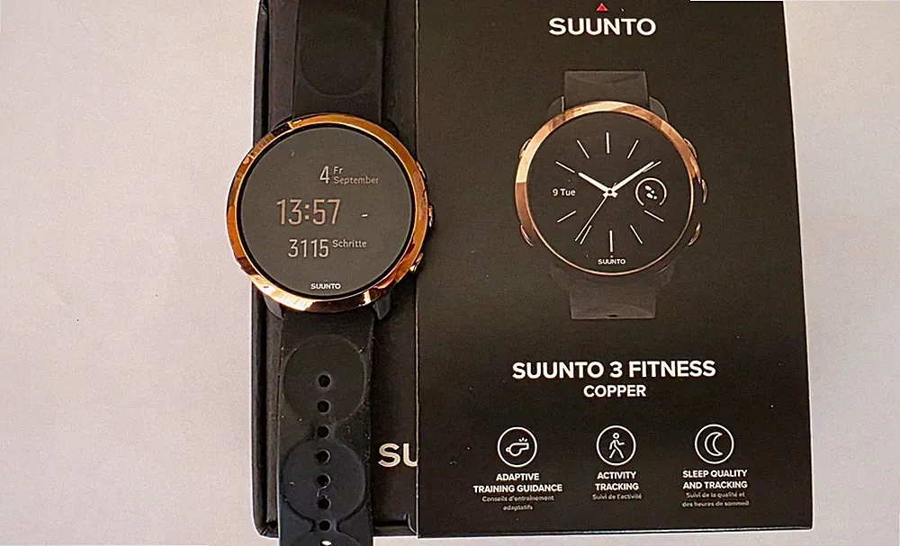 Suunto 3 Fitness Copper Smartwatch 43 mm Kupfer, GPS, Puls, wasserdicht, Kabel