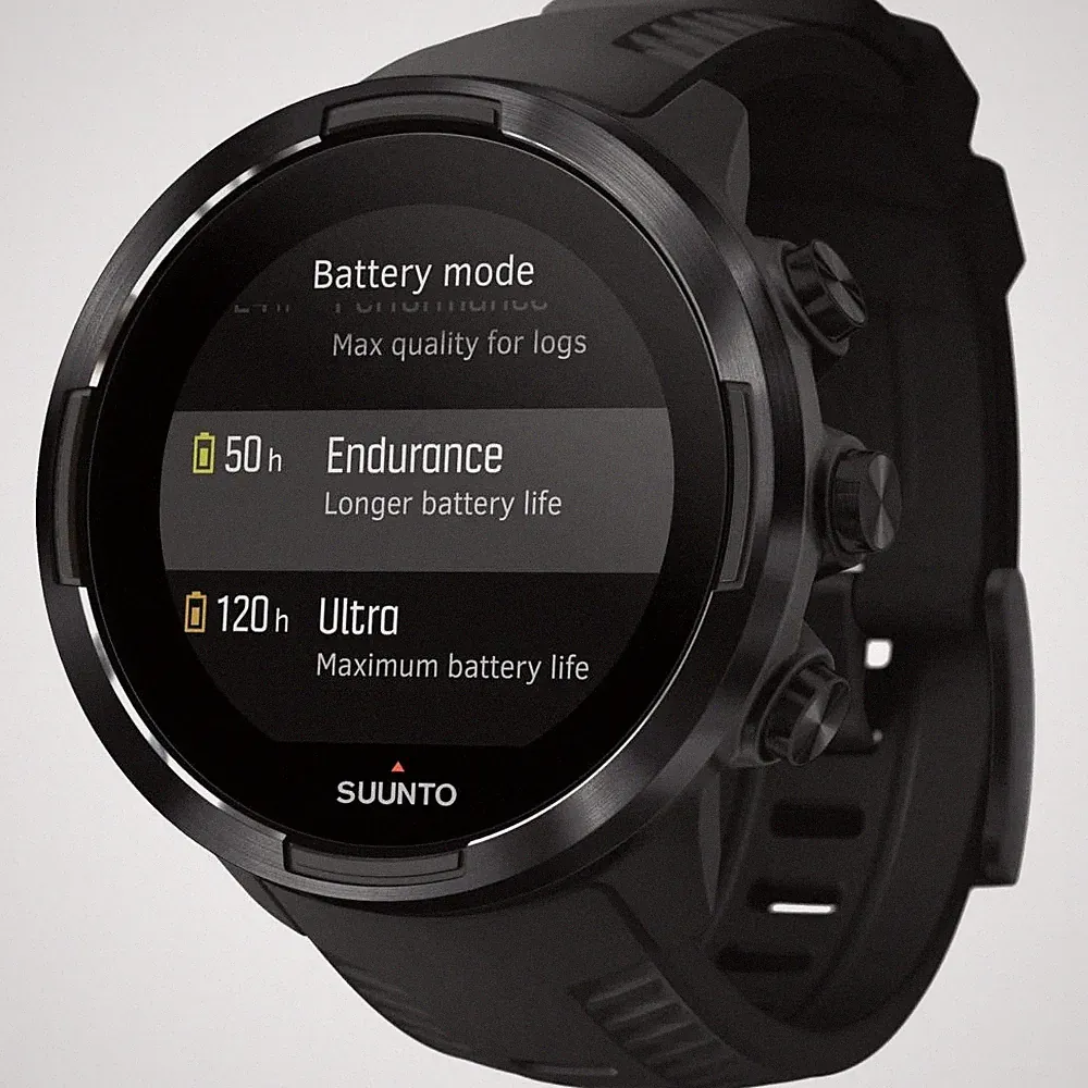 Suunto 9 Baro Smartwatch Schwarz (24 mm) Silikon