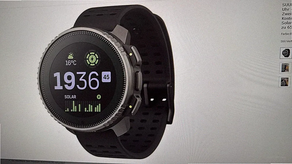 SW-0565 SUUNTO Vertical Abenteuer Uhr PS Smartwatch unisex schwarz B-WARE