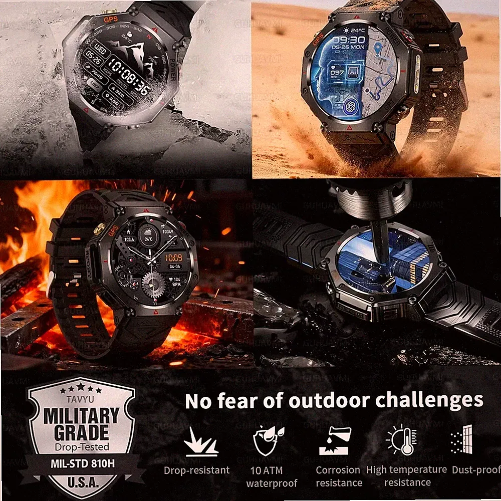 T-Rex 3 Ultra Military Grade GPS Smart Watch 10 ATM Wasserdichter Kompass Höhen