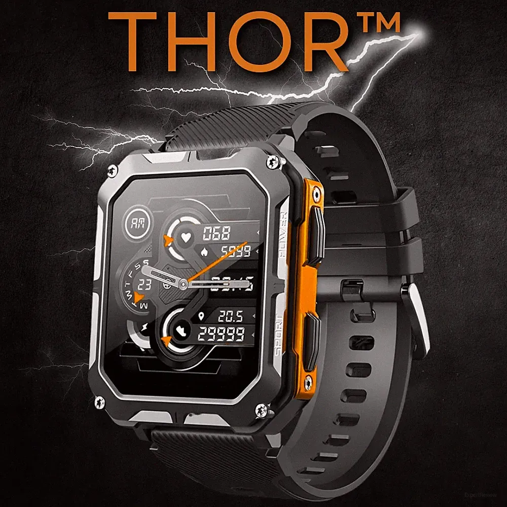 Thor - Die stabilste Smartwatch - Bluetooth & stylishes Armband Blutdruck Herren