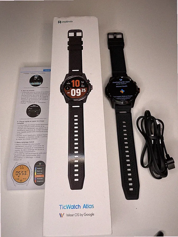 TicWatch Atlas Smartwatch for Men Android Wear OS Smart Watch Outdoor 90 Hrs